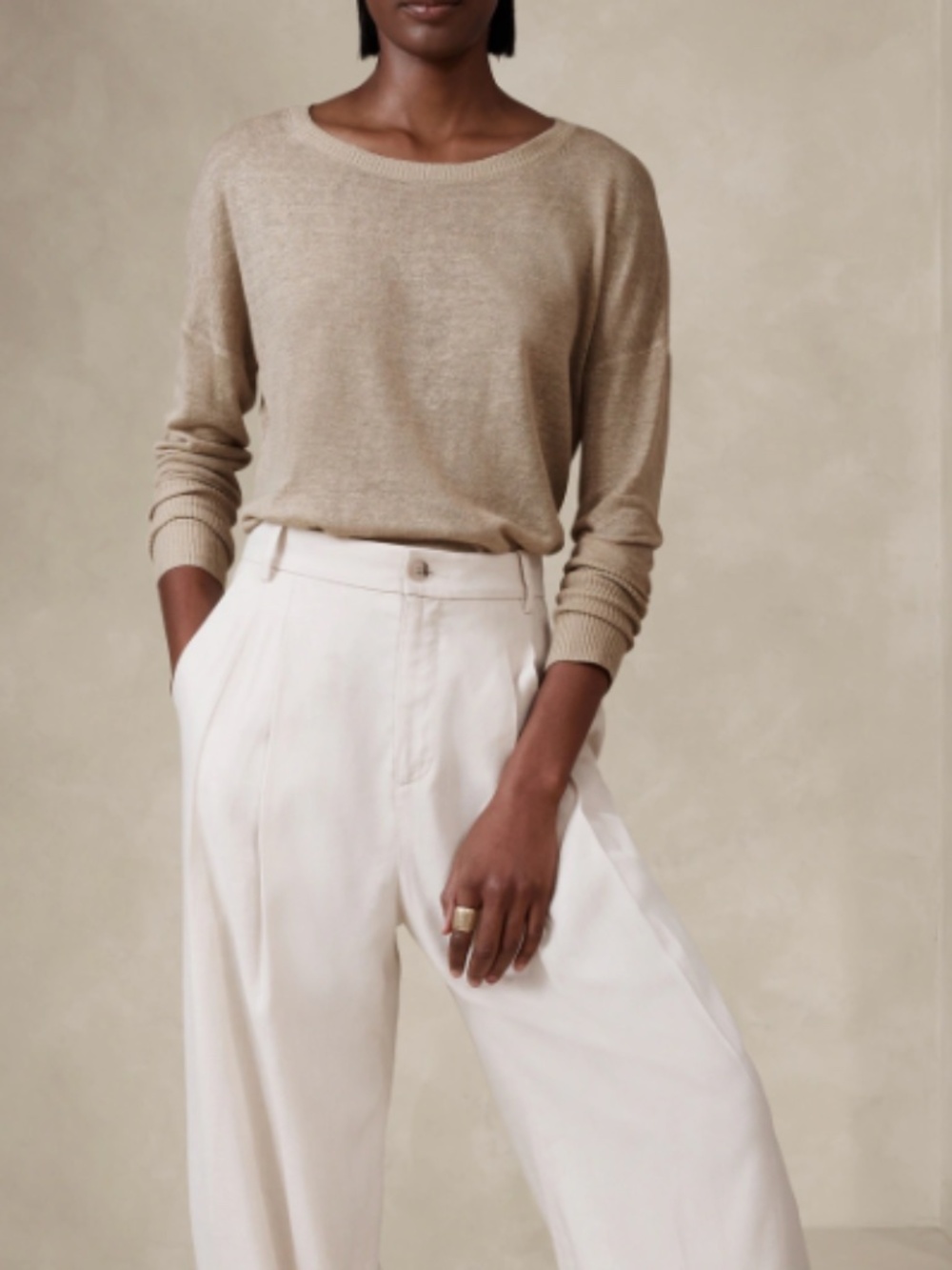 Banana Republic M linen blend sweater